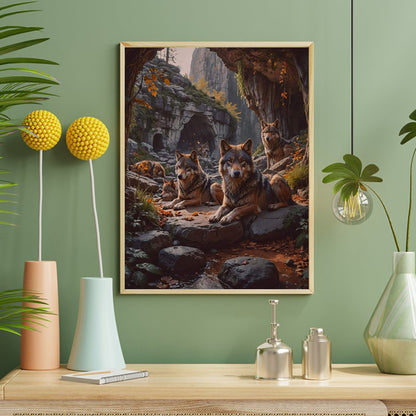 Wolf - Full Round Drill Diamond Painting 40*50CM