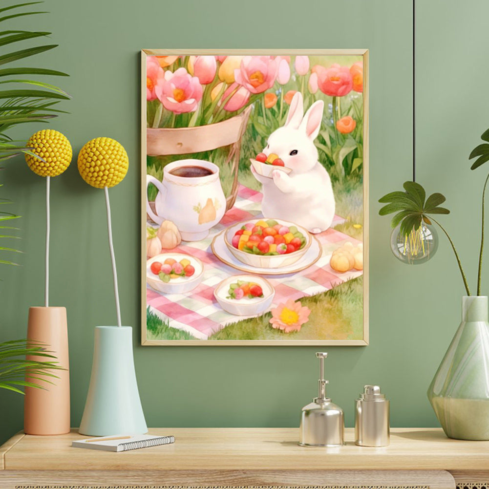 Rabbit - Full Round Drill Diamond Painting 40*50CM