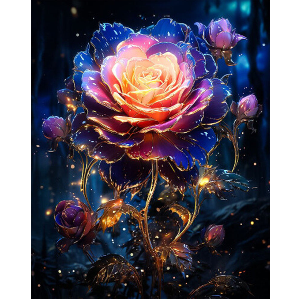 Romantic Rose - Full Round Drill Diamond Painting 40*50CM