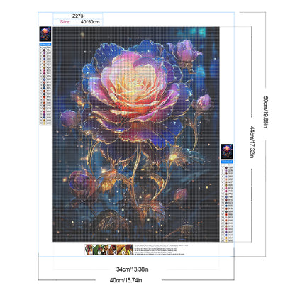 Romantic Rose - Full Round Drill Diamond Painting 40*50CM