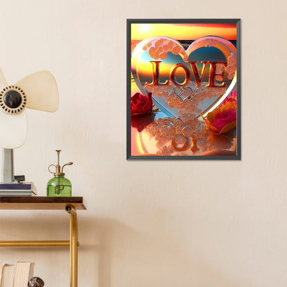 Romantic Love - Full Round Drill Diamond Painting 40*50CM
