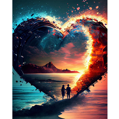 Romantic Love - Full Round Drill Diamond Painting 40*50CM