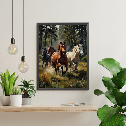 Horse - Full Round Drill Diamond Painting 40*55CM