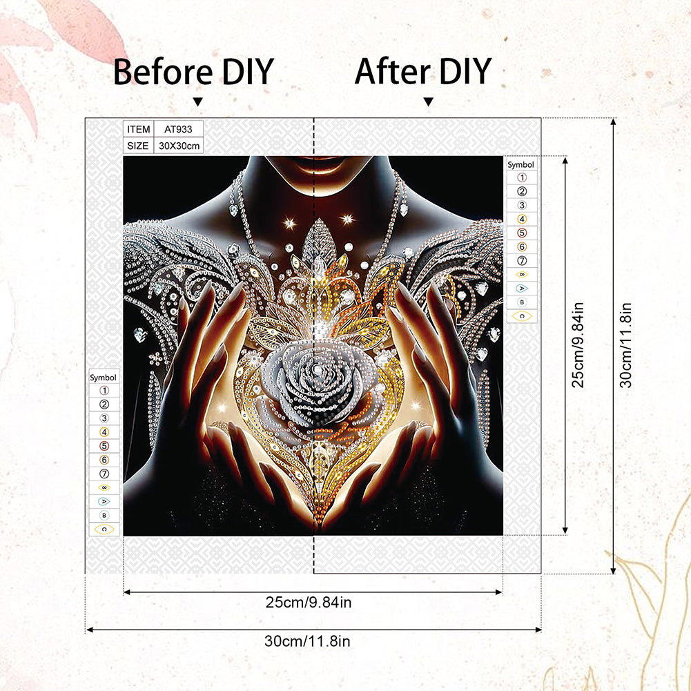 Dream Rose - Special Shaped Drill Diamond Painting 30*30CM