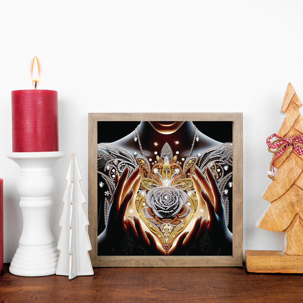 Dream Rose - Special Shaped Drill Diamond Painting 30*30CM
