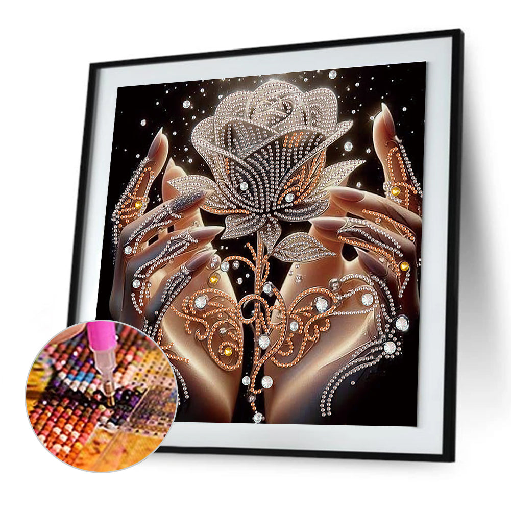 Dream Rose - Special Shaped Drill Diamond Painting 30*30CM