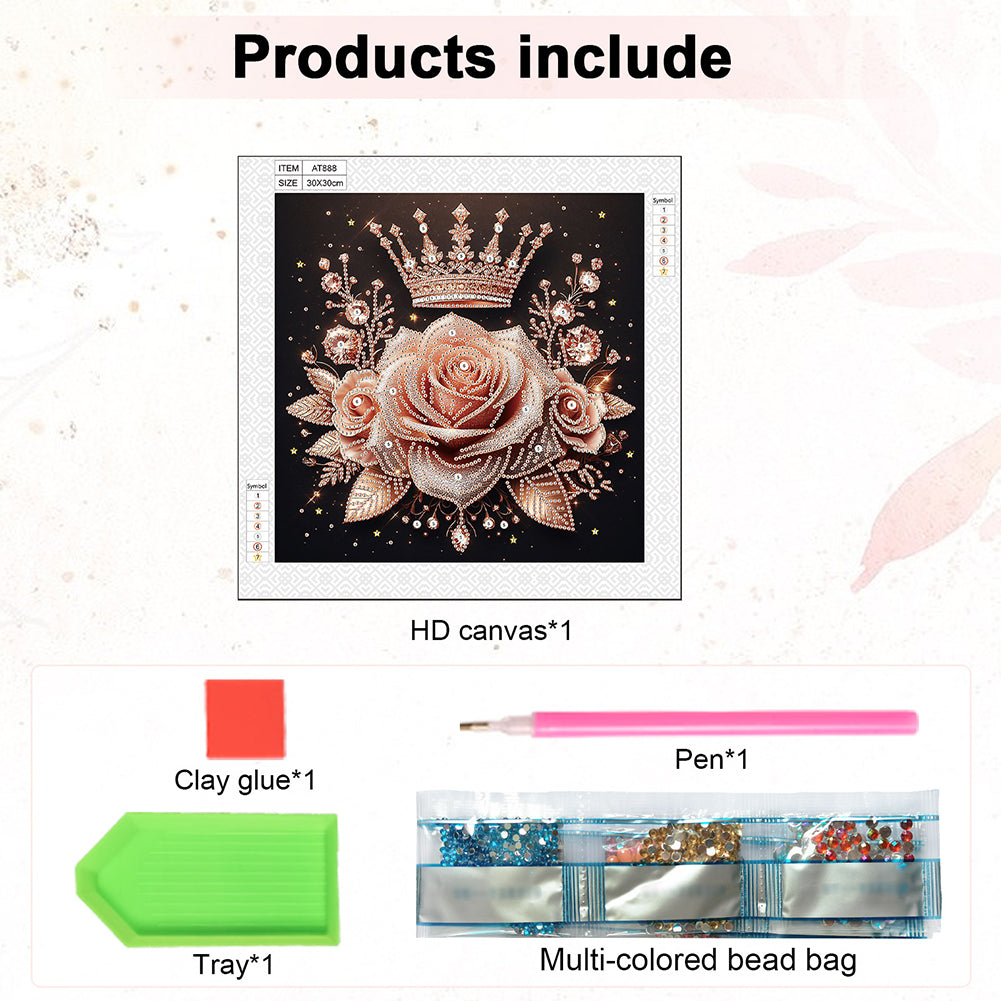 Dream Rose - Special Shaped Drill Diamond Painting 30*30CM