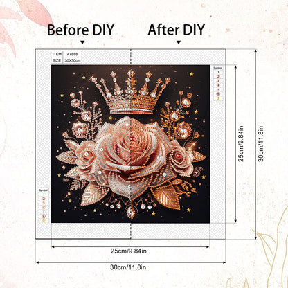 Dream Rose - Special Shaped Drill Diamond Painting 30*30CM