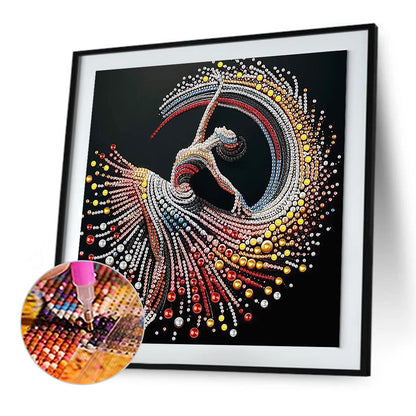 Elegant Dancing Woman - Special Shaped Drill Diamond Painting 30*30CM