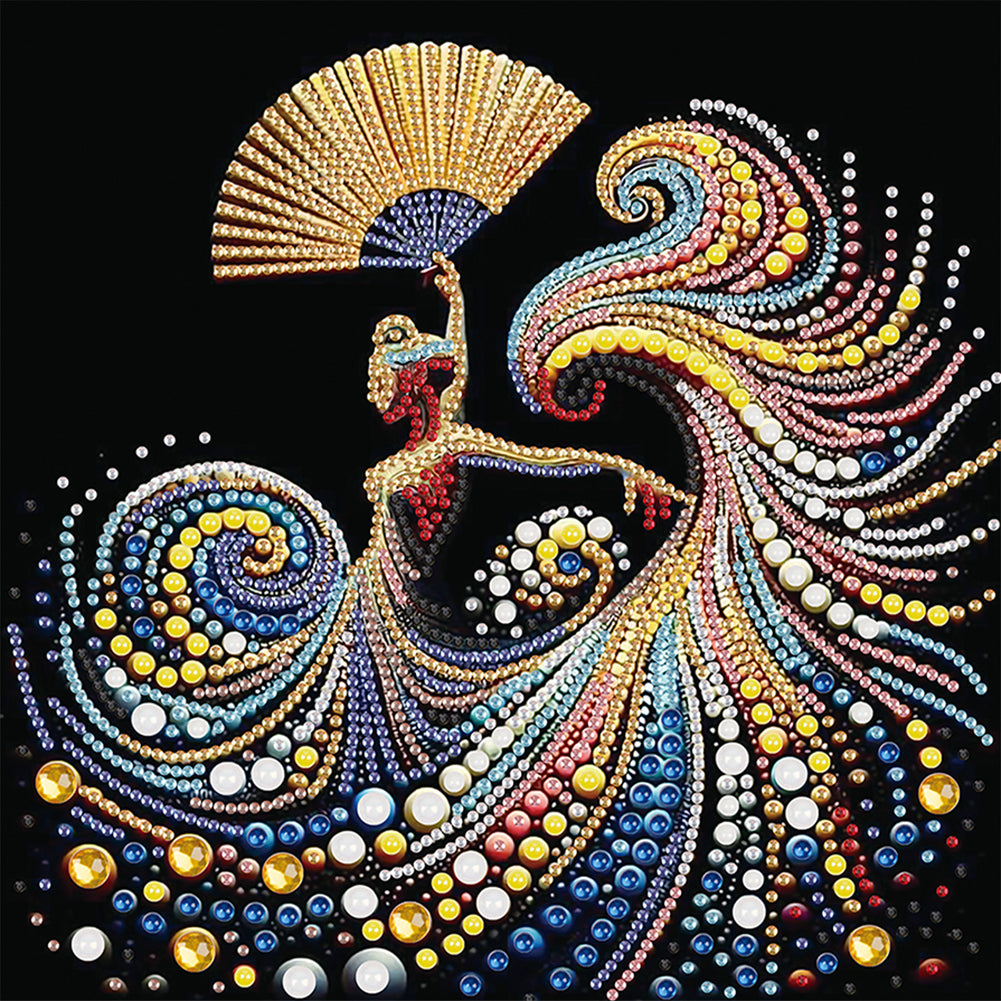 Elegant Dancing Woman - Special Shaped Drill Diamond Painting 30*30CM