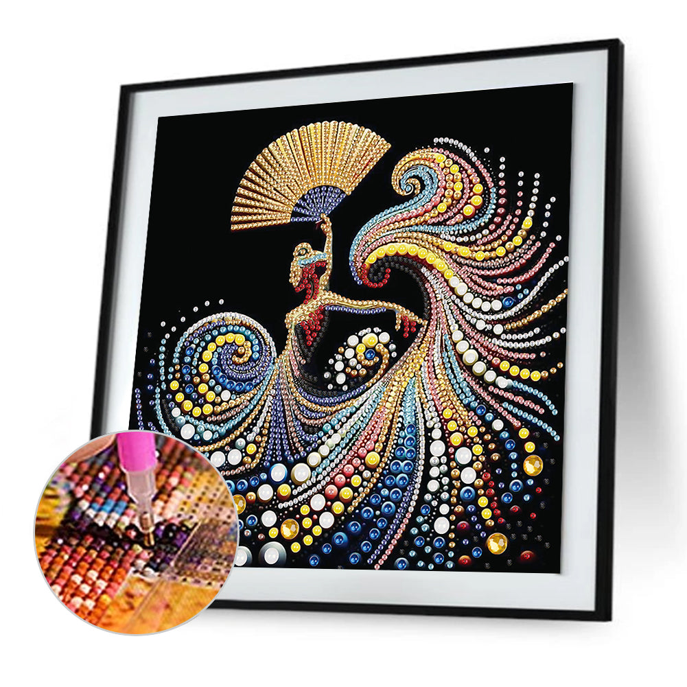 Elegant Dancing Woman - Special Shaped Drill Diamond Painting 30*30CM