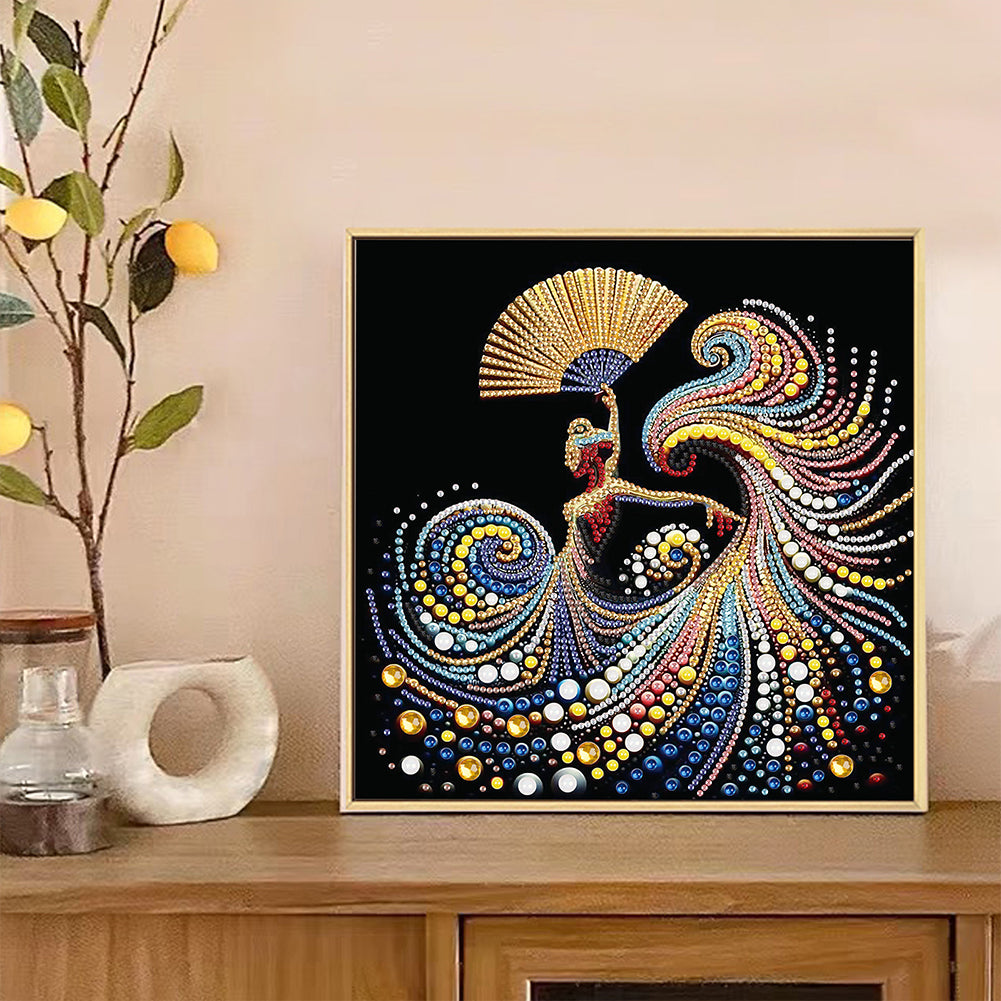 Elegant Dancing Woman - Special Shaped Drill Diamond Painting 30*30CM