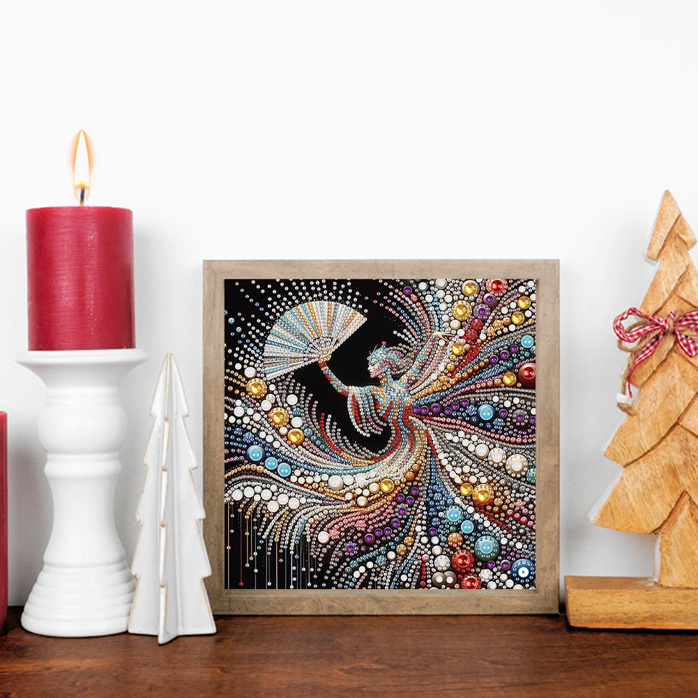 Elegant Dancing Woman - Special Shaped Drill Diamond Painting 30*30CM