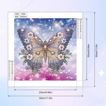 Butterfly - Special Shaped Drill Diamond Painting 30*30CM