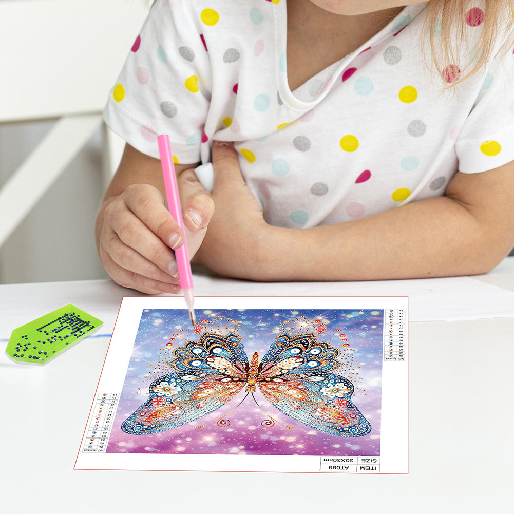 Butterfly - Special Shaped Drill Diamond Painting 30*30CM