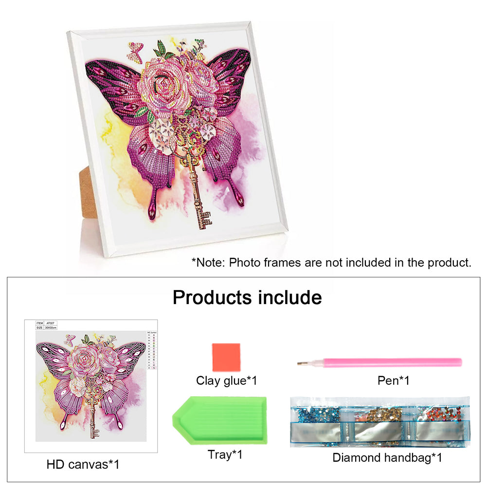 Butterfly - Special Shaped Drill Diamond Painting 30*30CM