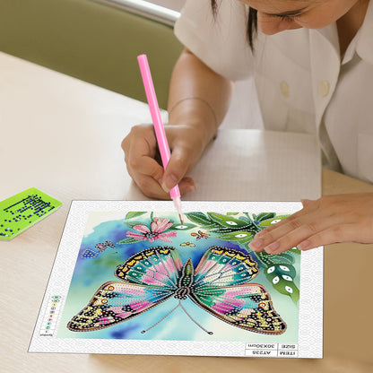 Butterfly - Special Shaped Drill Diamond Painting 30*30CM