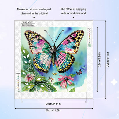Butterfly - Special Shaped Drill Diamond Painting 30*30CM