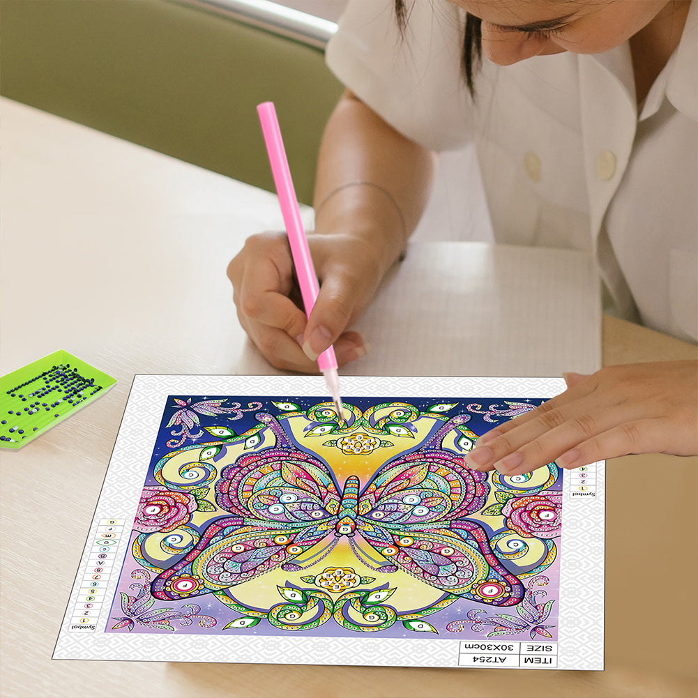 Butterfly - Special Shaped Drill Diamond Painting 30*30CM