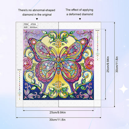 Butterfly - Special Shaped Drill Diamond Painting 30*30CM