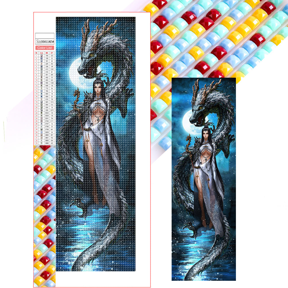 Dragon And Goddess - Full Square Drill Diamond Painting 35*110CM