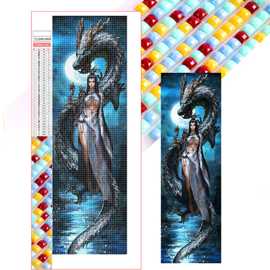 Dragon And Goddess - Full Square Drill Diamond Painting 35*110CM