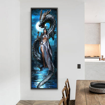 Dragon And Goddess - Full Square Drill Diamond Painting 35*110CM