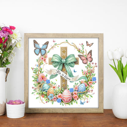 Easter Cross - Special Shaped Drill Diamond Painting 30*30CM
