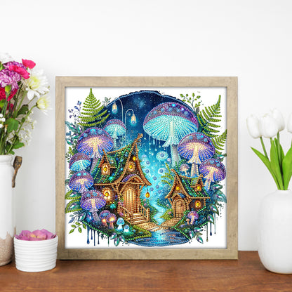 Mushroom House - Special Shaped Drill Diamond Painting 30*30CM