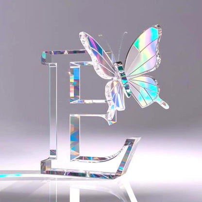 Crystal Butterfly Letter E - Full Round Drill Diamond Painting 30*30CM