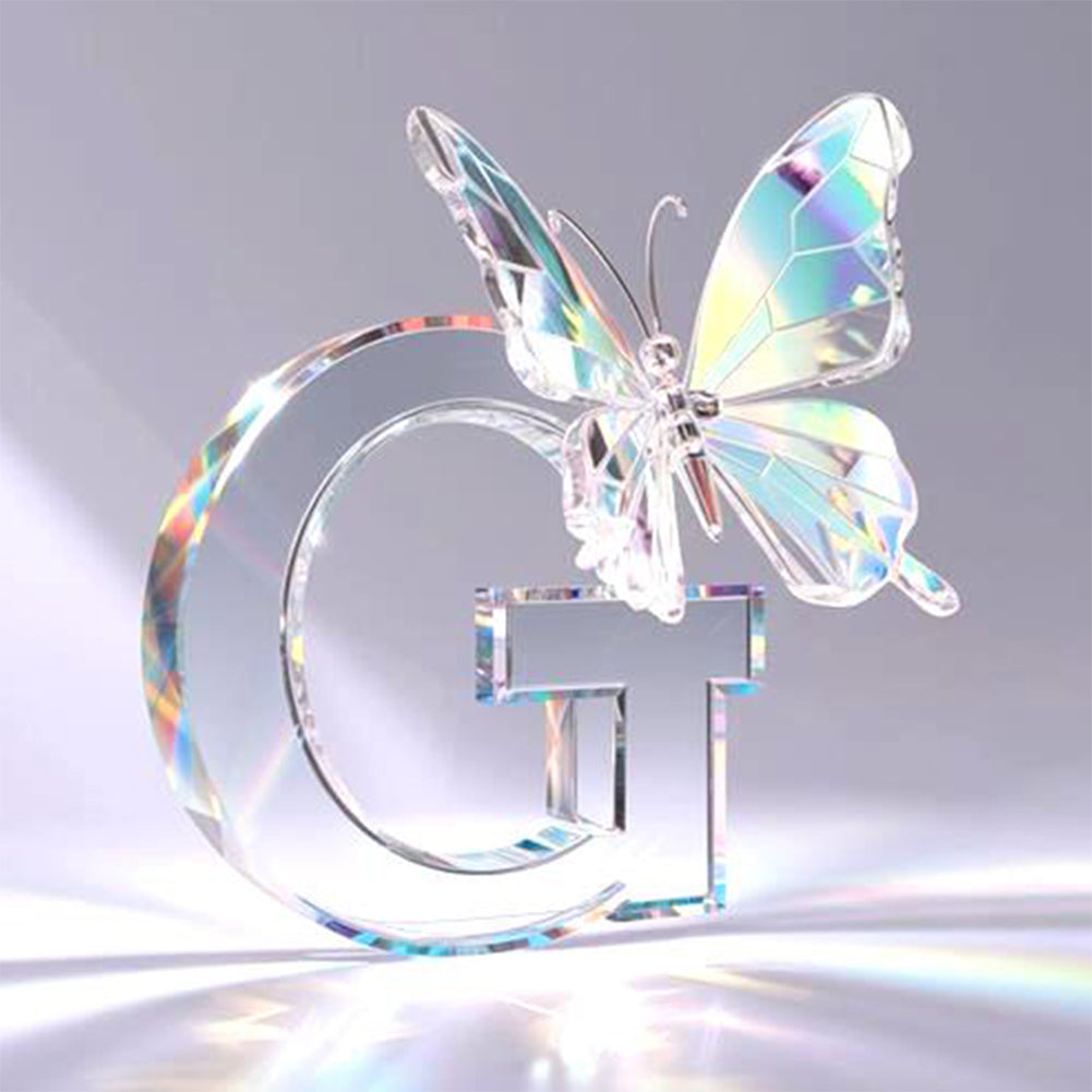Crystal Butterfly Letter G - Full Round Drill Diamond Painting 30*30CM