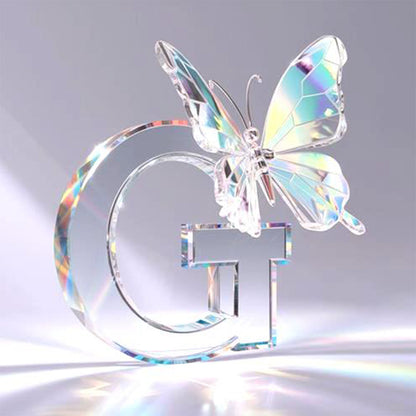 Crystal Butterfly Letter G - Full Round Drill Diamond Painting 30*30CM