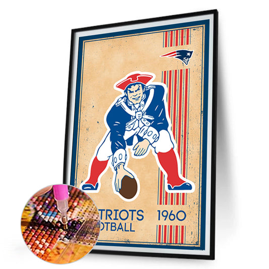 New England Patriots Olive - Full Round Drill Diamond Painting 30*45CM