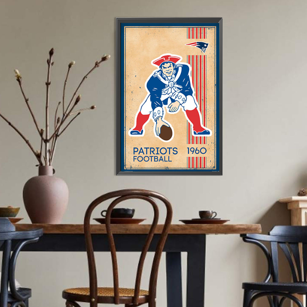 New England Patriots Olive - Full Round Drill Diamond Painting 30*45CM
