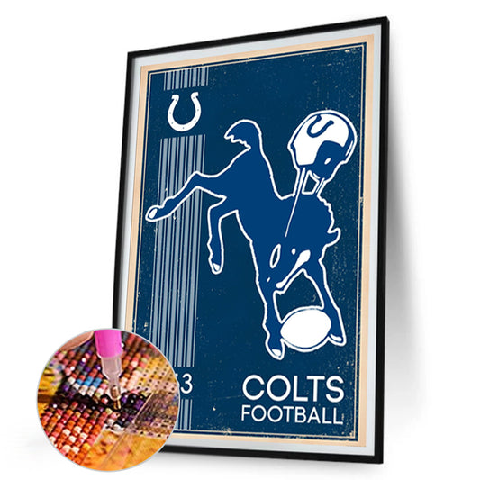 Indianapolis Colts Olive - Full Round Drill Diamond Painting 30*45CM