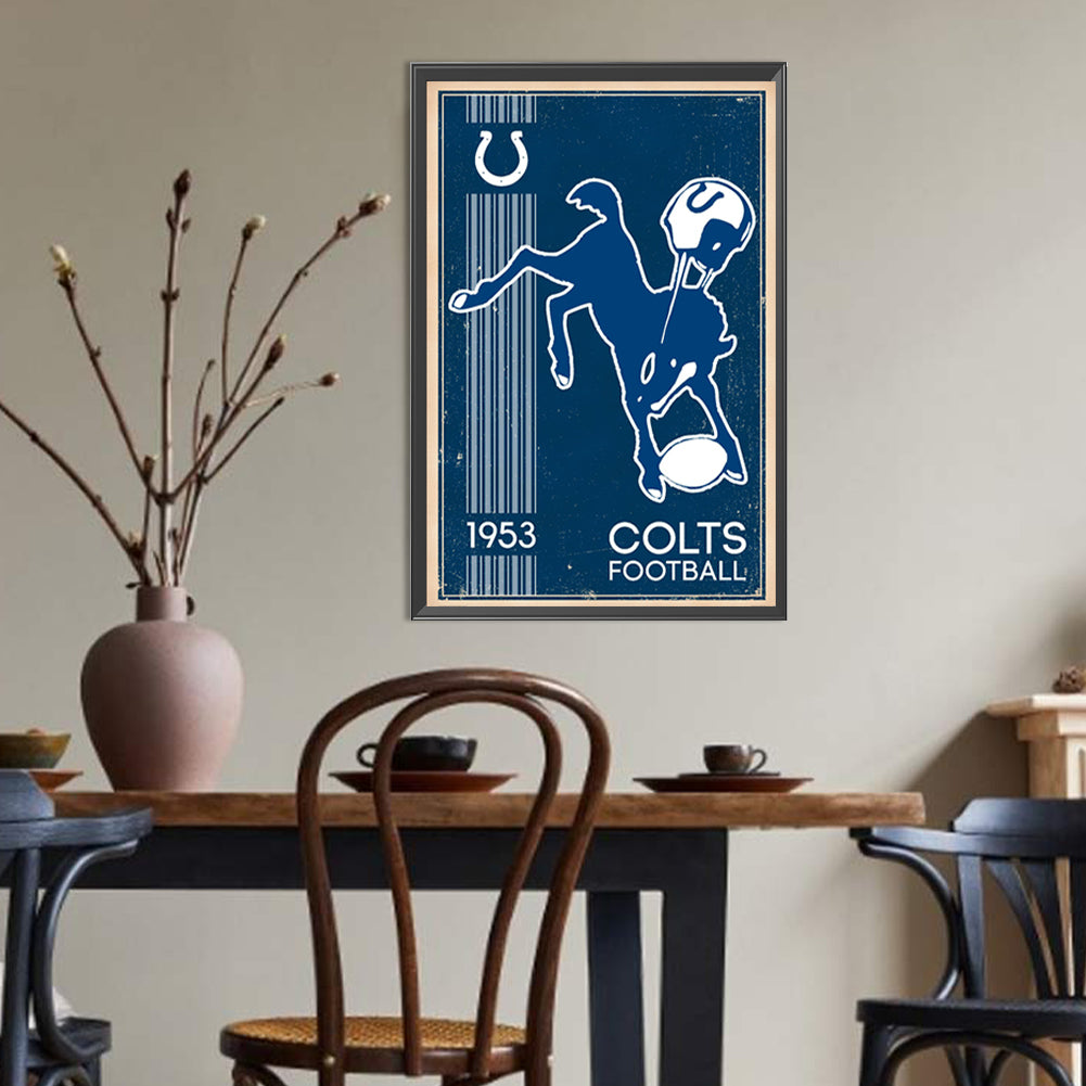Indianapolis Colts Olive - Full Round Drill Diamond Painting 30*45CM