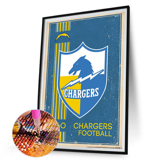 Los Angeles Chargers Olive - Full Round Drill Diamond Painting 30*45CM