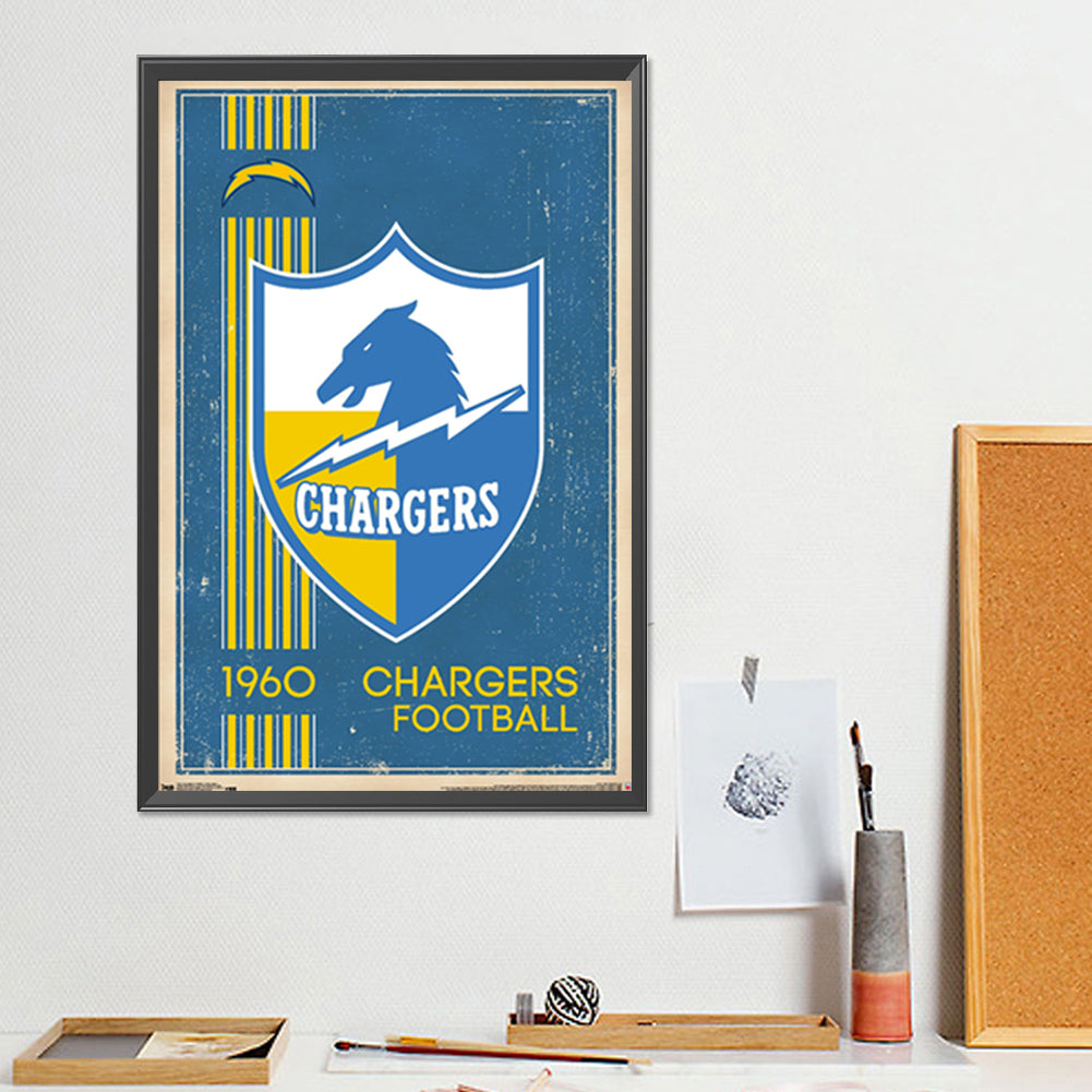 Los Angeles Chargers Olive - Full Round Drill Diamond Painting 30*45CM