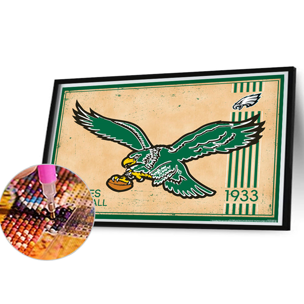 Philadelphia Eagles Olive - Full Round Drill Diamond Painting 45*30CM