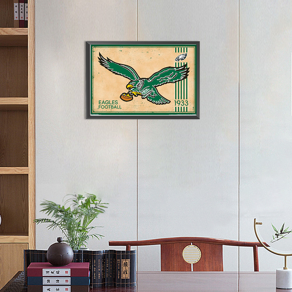 Philadelphia Eagles Olive - Full Round Drill Diamond Painting 45*30CM