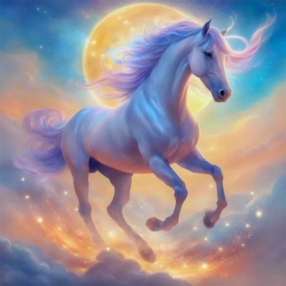 White Horse - Full Round Drill Diamond Painting 30*30CM