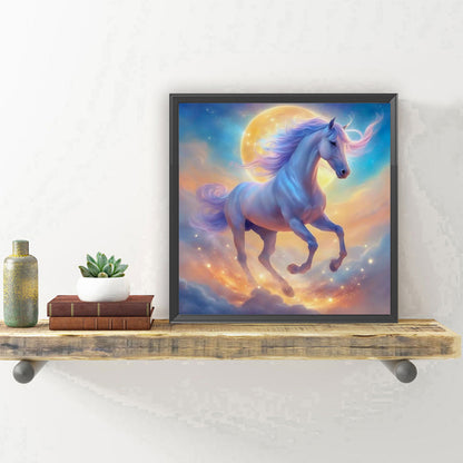 White Horse - Full Round Drill Diamond Painting 30*30CM