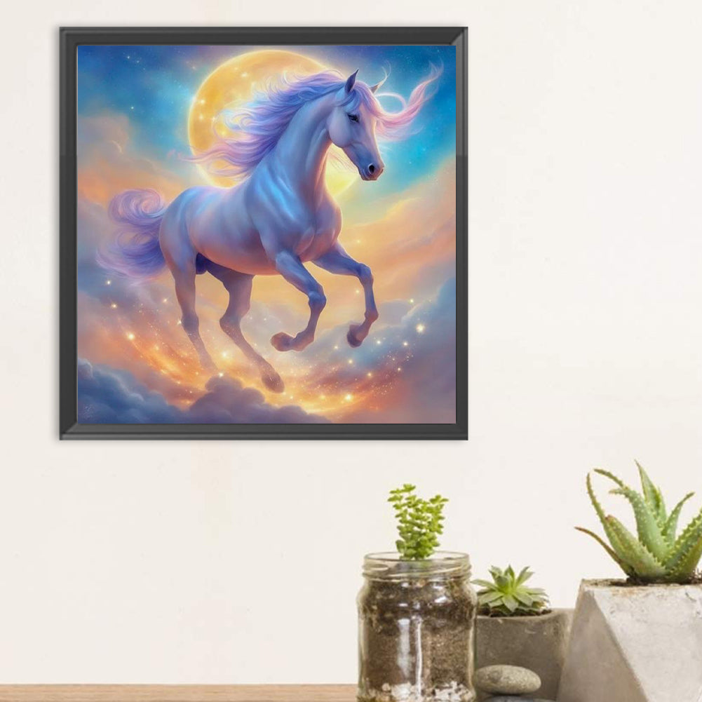 White Horse - Full Round Drill Diamond Painting 30*30CM