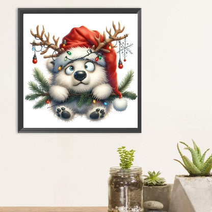 Winter Bear - Full Round Drill Diamond Painting 30*30CM