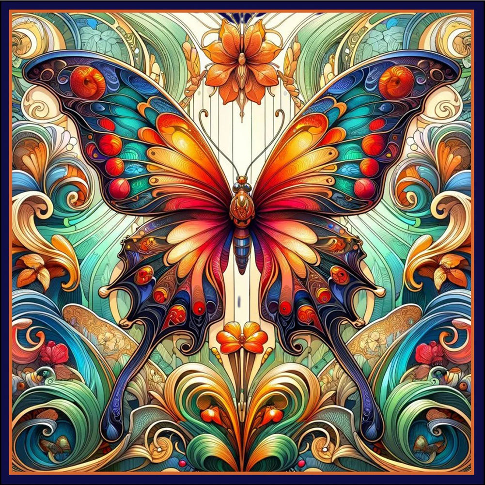 Butterfly - Full Round Drill Diamond Painting 40*40CM