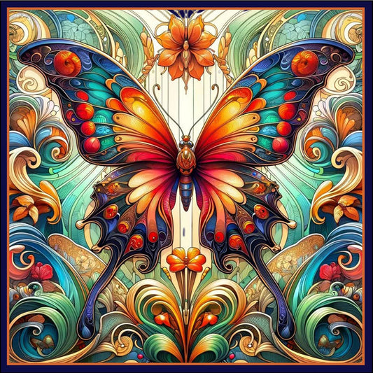Butterfly - Full Round Drill Diamond Painting 40*40CM