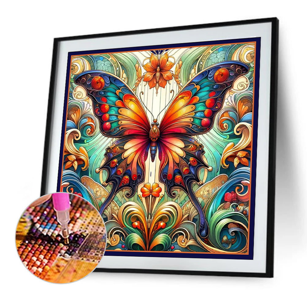 Butterfly - Full Round Drill Diamond Painting 40*40CM