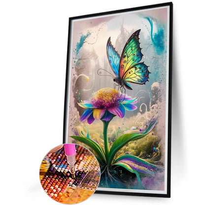 Colored Butterfly - Full Round Drill Diamond Painting 40*60CM