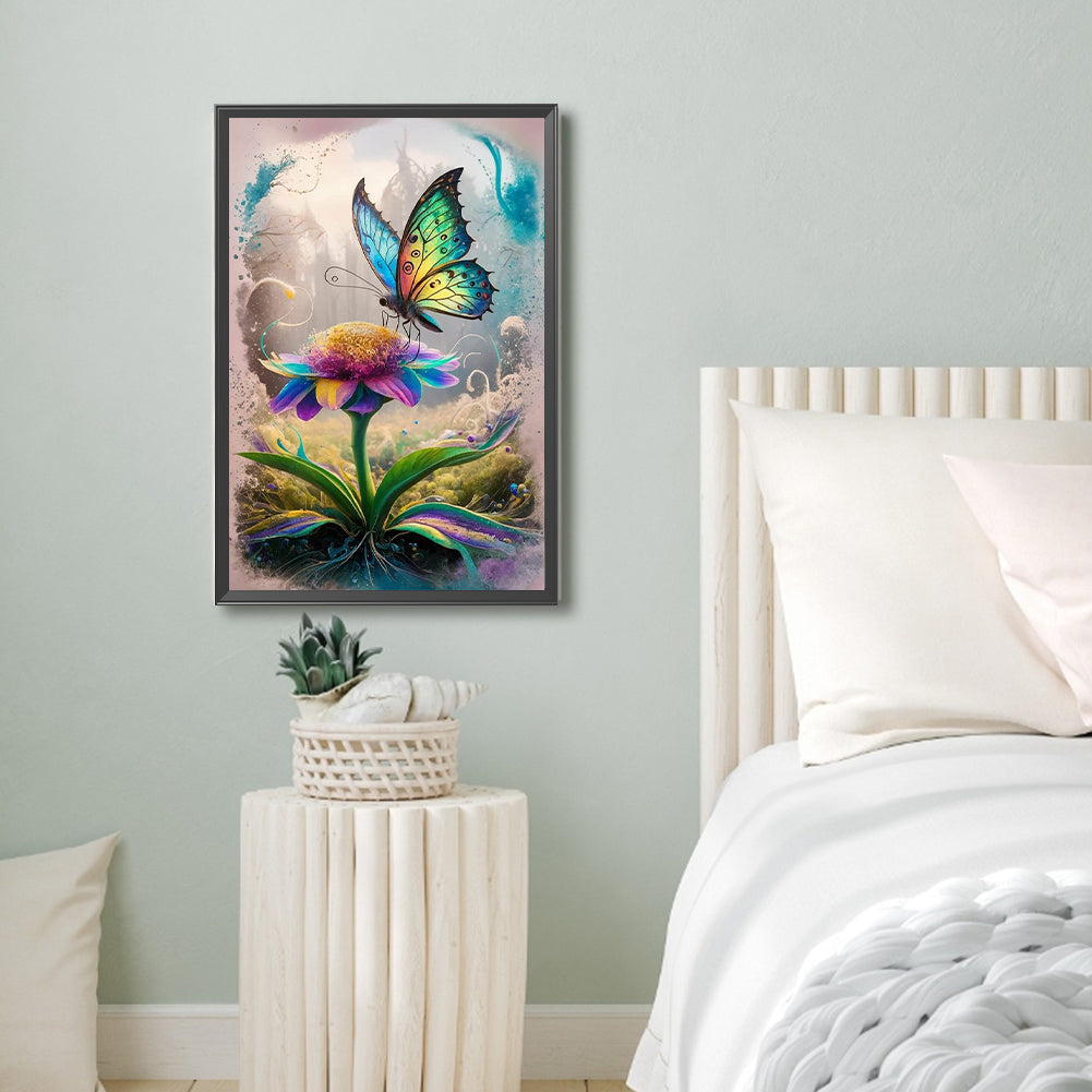Colored Butterfly - Full Round Drill Diamond Painting 40*60CM