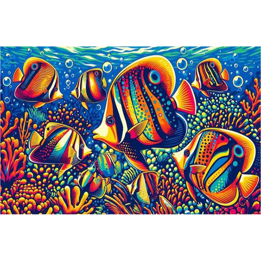 Angel Fish - Full Round Drill Diamond Painting 40*60CM